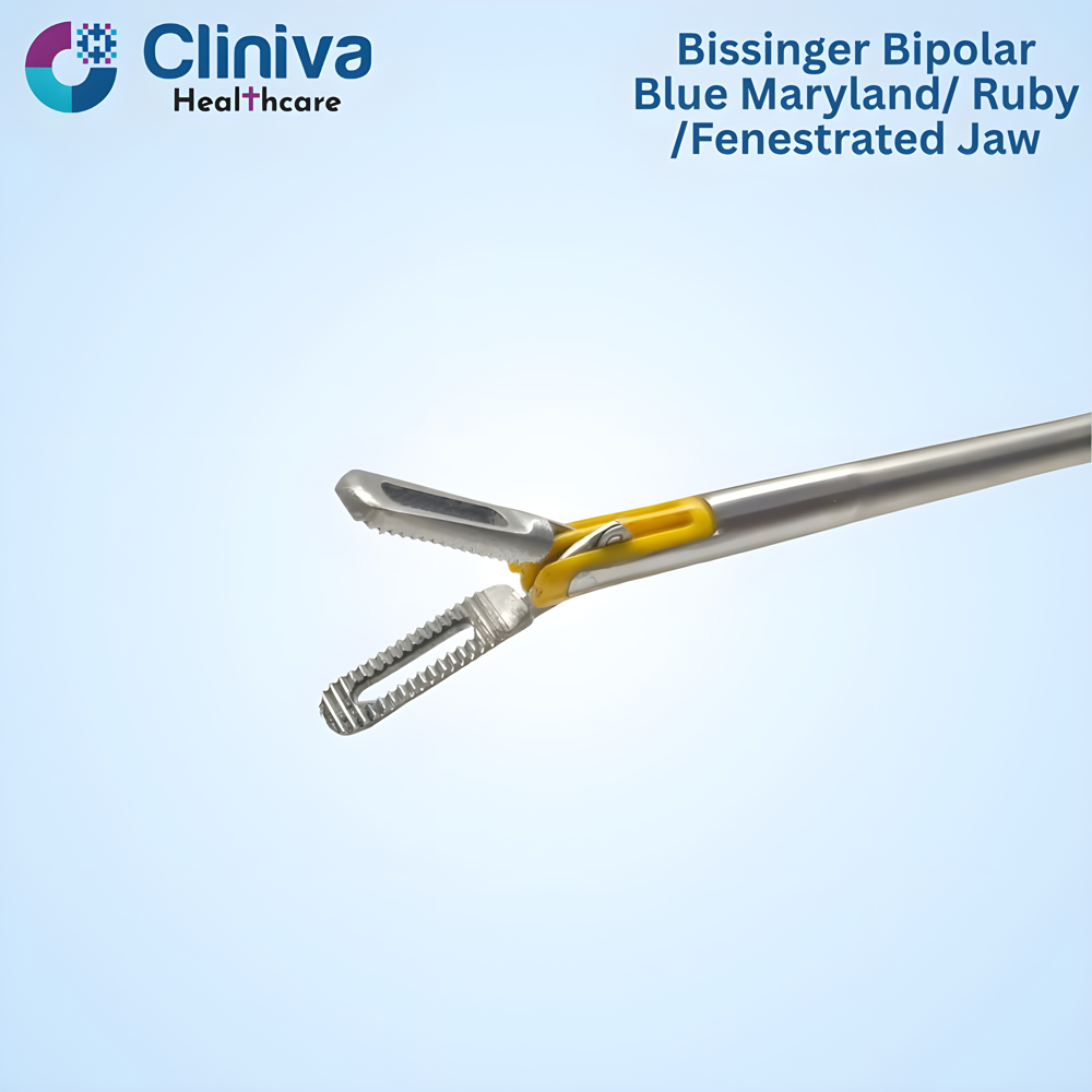 Laparoscopic Bissinger Bipolar Blue Maryland/ Ruby /Fenestrated Jaw