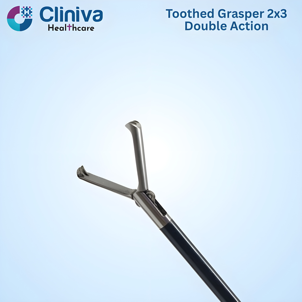 Laparoscopic Toothed Grasper 2x3 Double action 5mmx330mm