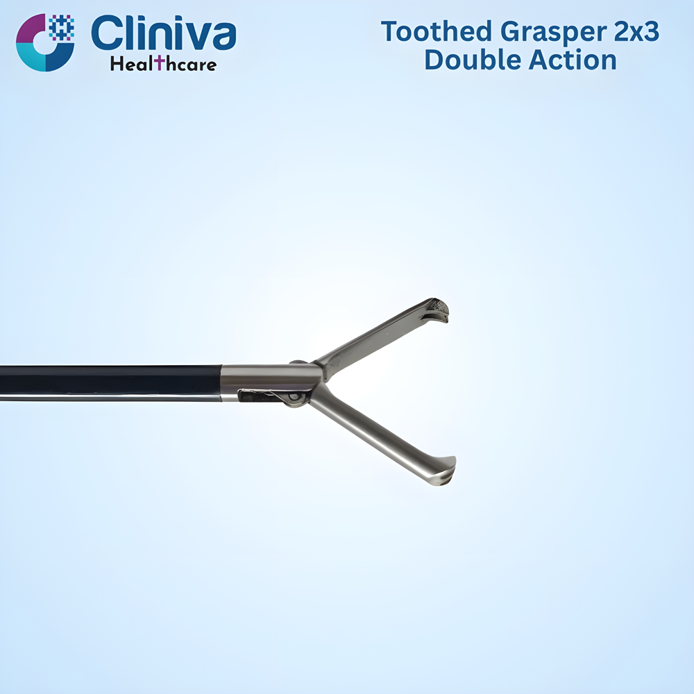 Laparoscopic Toothed Grasper 2x3 Double action 5mmx330mm