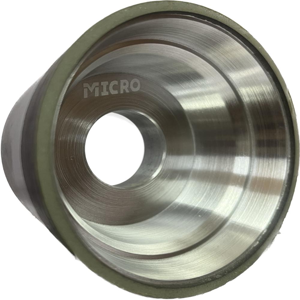 11v9 Cup Wheel With Standard Quality - Diamond Abrasive, 125x10x3x32 Mm, Grey/black, Resin Bond, Medium Grit D64 | High Hardness, Precise Grinding, Iso 9001 Certified