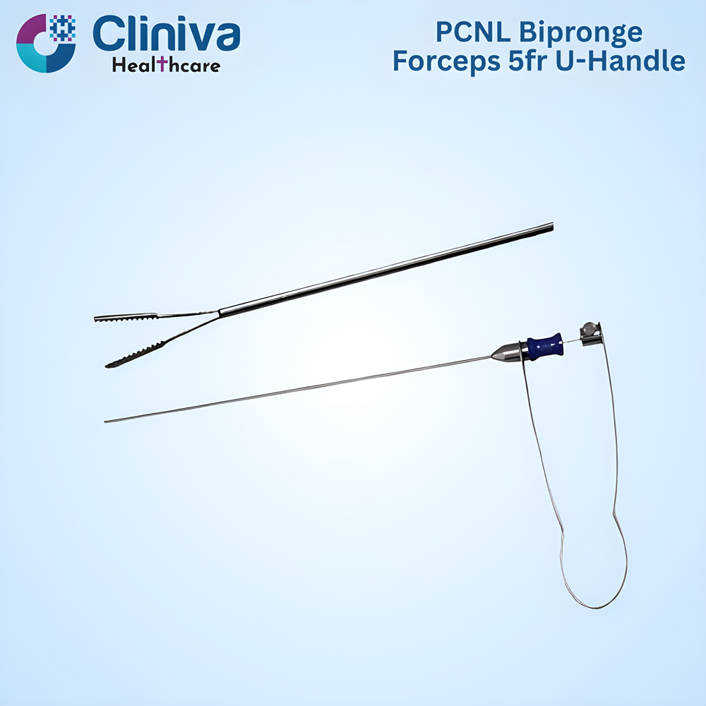 Laparoscopic PCNL Bipronge Forceps 5fr 40cm U-Handle
