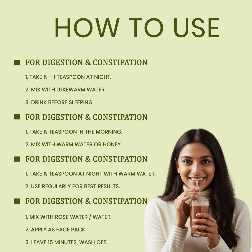 Lebrostone Triphala Powder Natural Herbal Blend with Amla, Baheda & Harad | Boosts Immunity, Digestion, Skin & Hair Care, Detox(100gm)