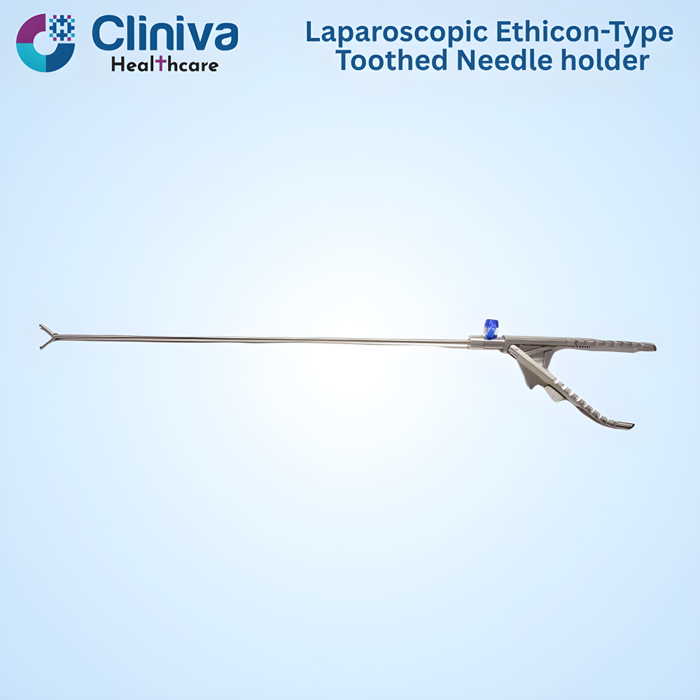 Laparoscopic Ethicon-Type Toothed Needle holder