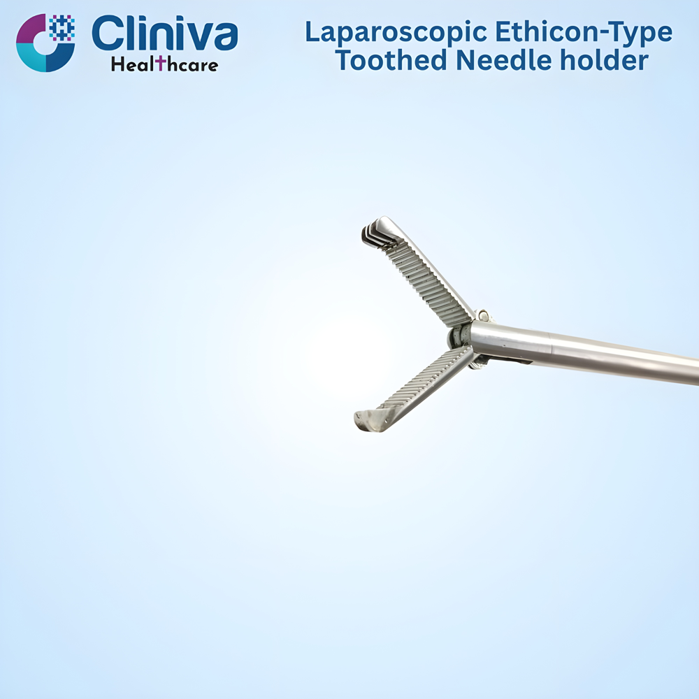 Laparoscopic Ethicon-Type Toothed Needle holder