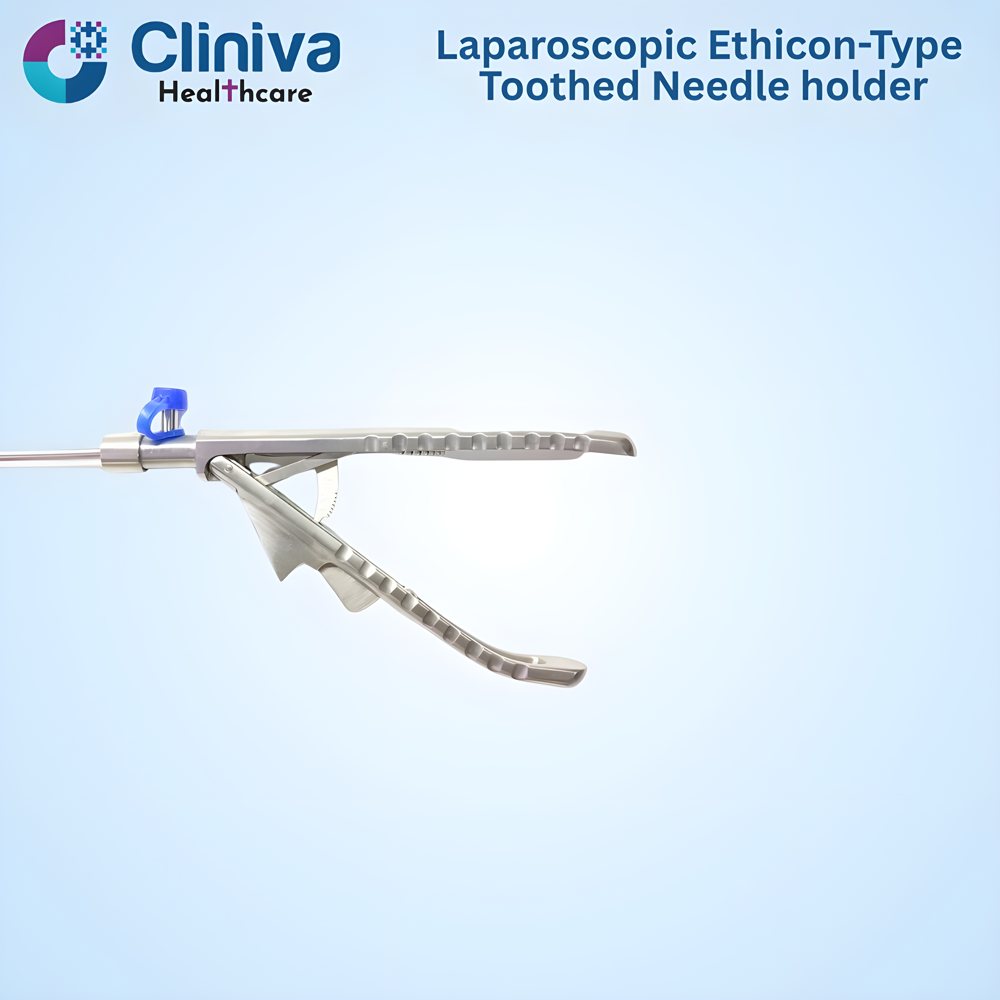 Laparoscopic Ethicon-Type Toothed Needle holder