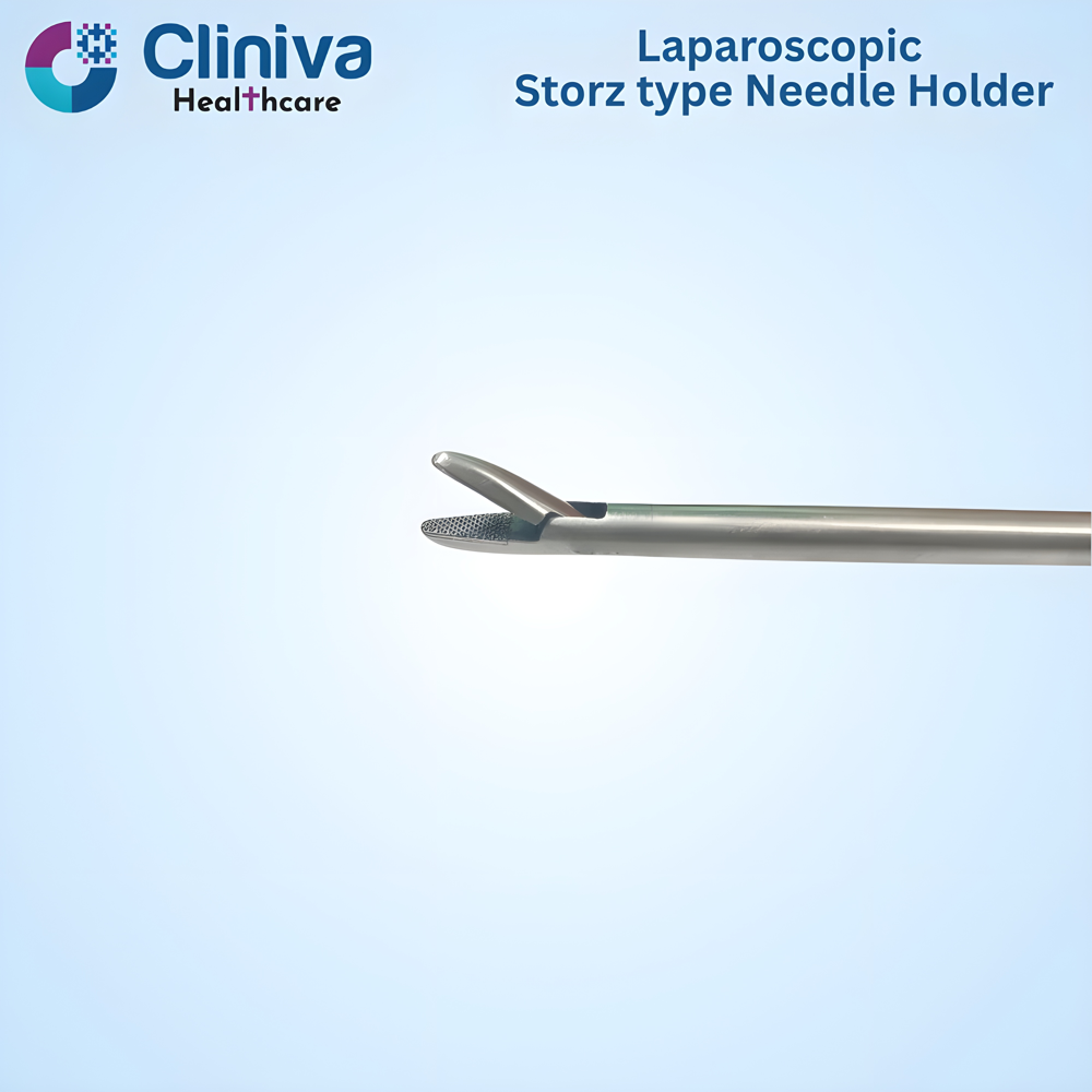 Laparoscopic Storz Type Needle Holder Straight Jaw