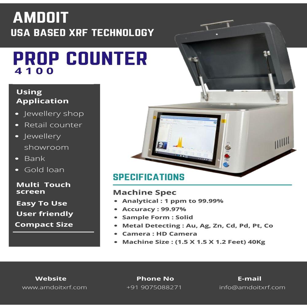 ऑफ व्हाइट एम्डोइट गोल्ड टेस्टिंग मशीन