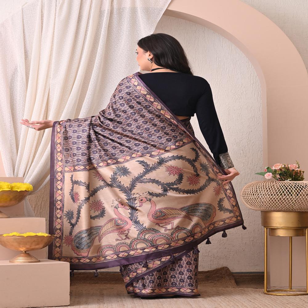 Designer Peacock Pallu Aaree