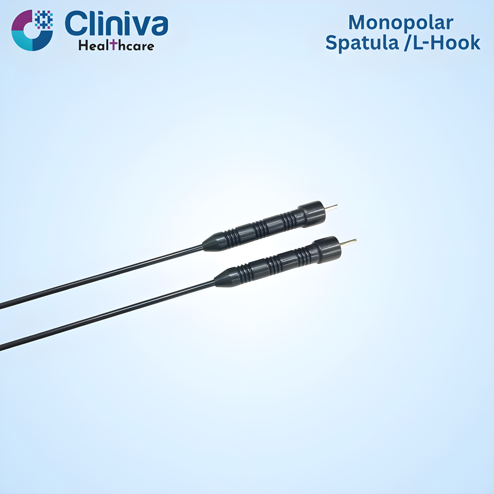 Electrocoagulation Monopolar L Hook Electrode with Monopolar Cable for Laparoscopic Surgery