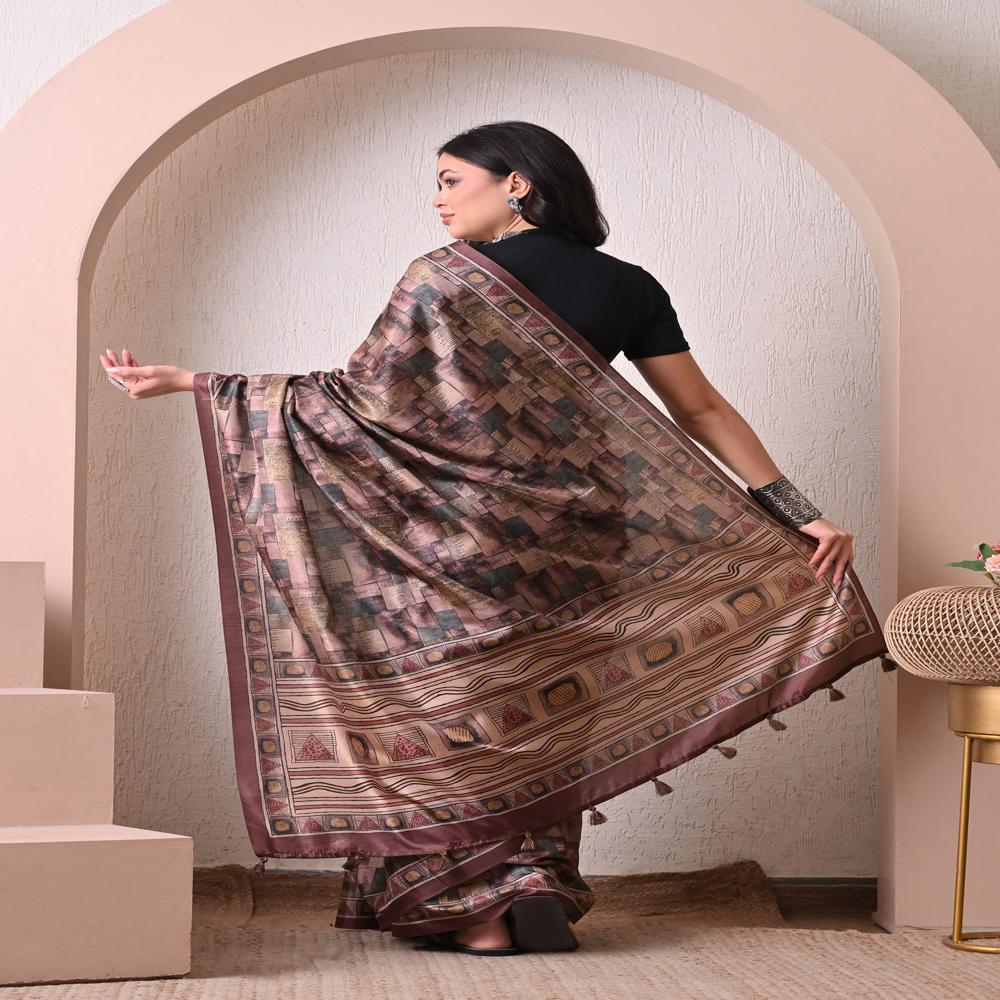 Geometric Printed Saree