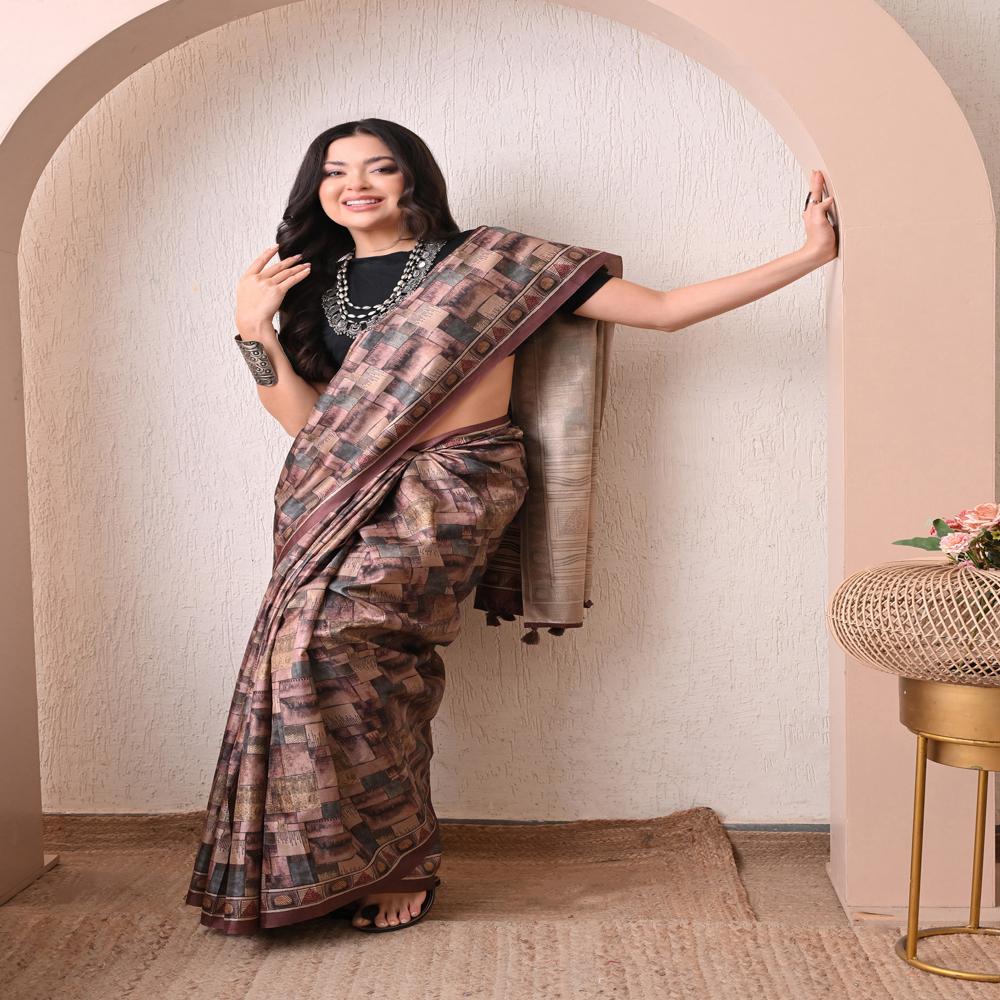 Geometric Printed Saree