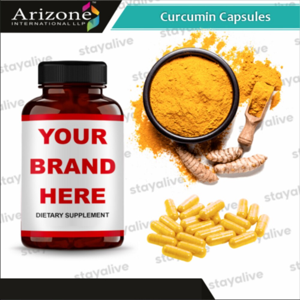 Curcumin Capsules - 500mg Curcumin Extract , Antioxidant & Anti-inflammatory Herbal Supplement For Digestive And Joint Health