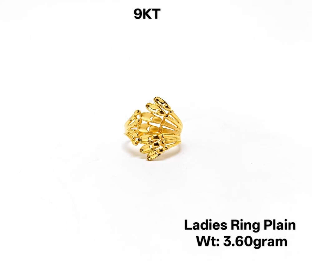 9KT New Design Gold Ladies Ring Plain