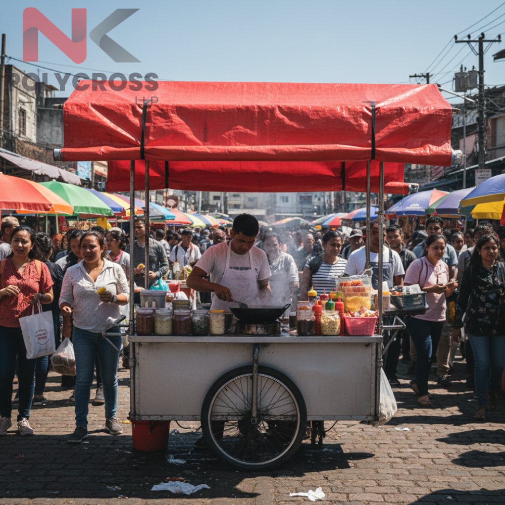 Roadside Vendor Rain Cover