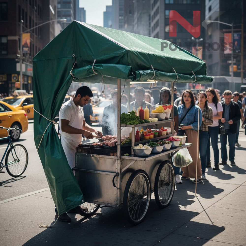 Roadside Vendor Rain Cover
