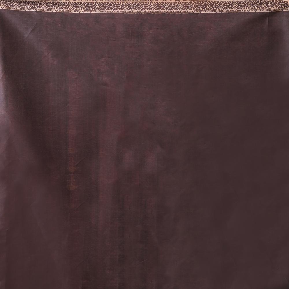 Ajrakh Print Silk Saree