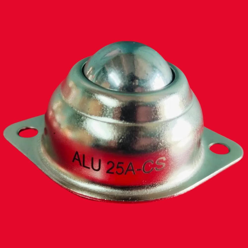 Alu 25a-cs Ball Transfer Unit - Aluminum Body, 25mm Diameter, 30kg Load Capacity, Flange/bolt-on Mounting, Anodized/zinc Plated Finish