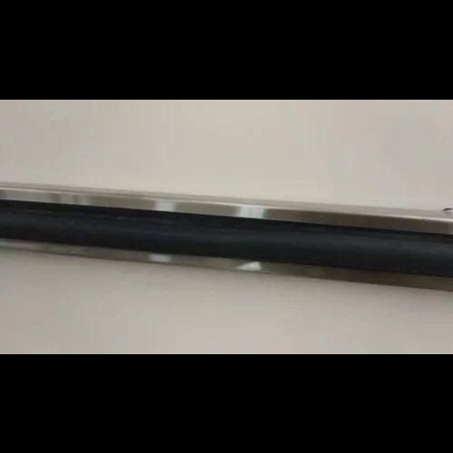 Stainless Steel Rubber Wall Guard - Color: Silver