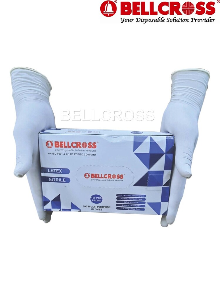 Examination Gloves - Latex Material, Available In Small, Medium, Large, And Xl Sizes | Skin Friendly, Comfortable, 100 Pcs Box