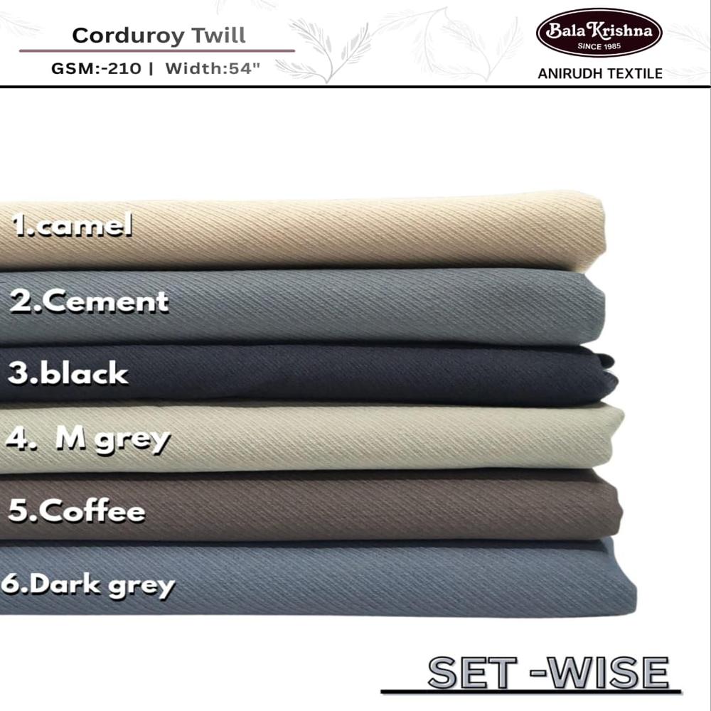 Corduroy Twill - Application: Garments
