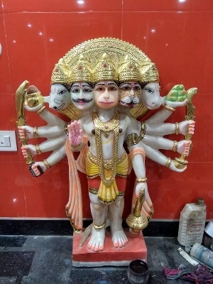 Panchmukhi Hanuman marble murti