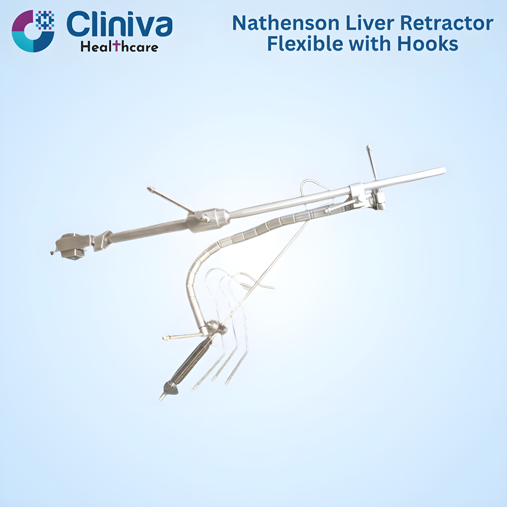 Laparoscopic Nathenson Liver Retractor Flexible with Hooks