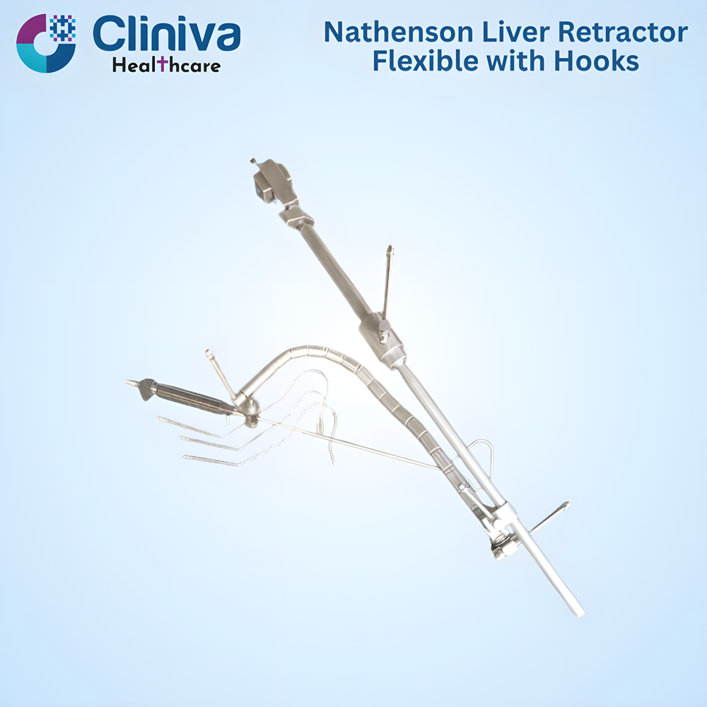 Laparoscopic Nathenson Liver Retractor Flexible with Hooks