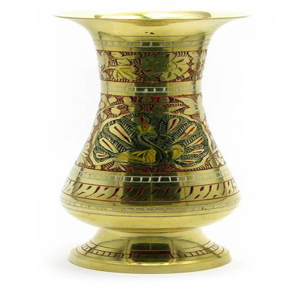 Brass Flower Pots - Color: Golden