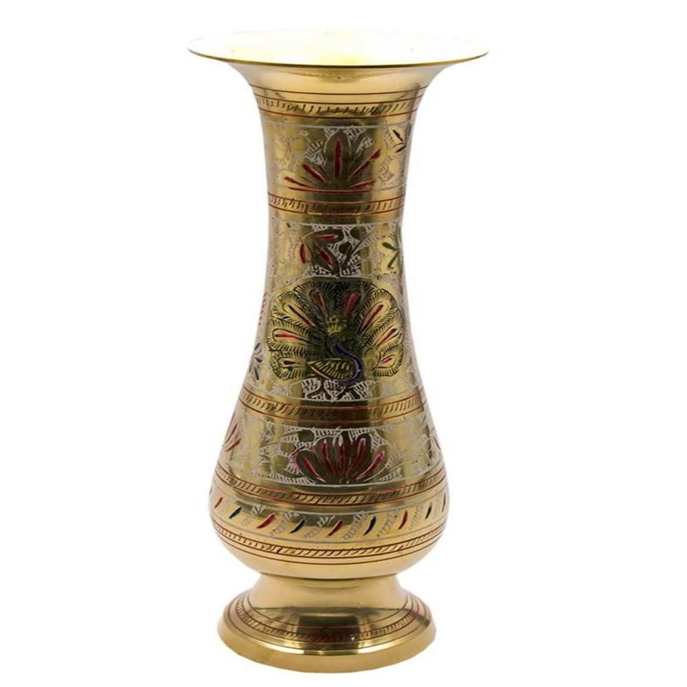 Brass Flower Pot - Color: Black And Golden