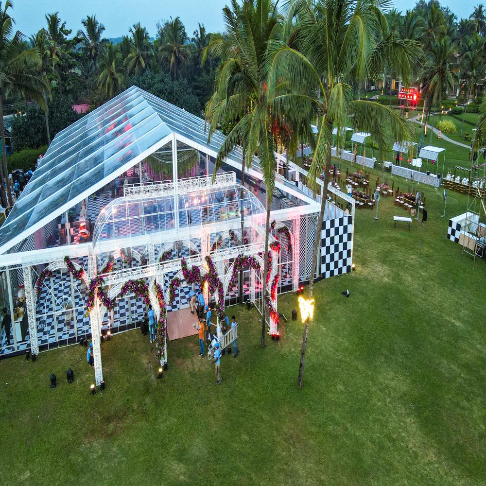 Transparent German Hanger Tent Rental Service