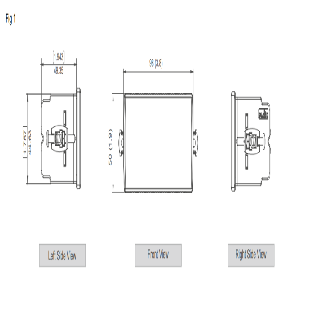 REX312 Single Phase Ammeter 96W X 48H X 50D