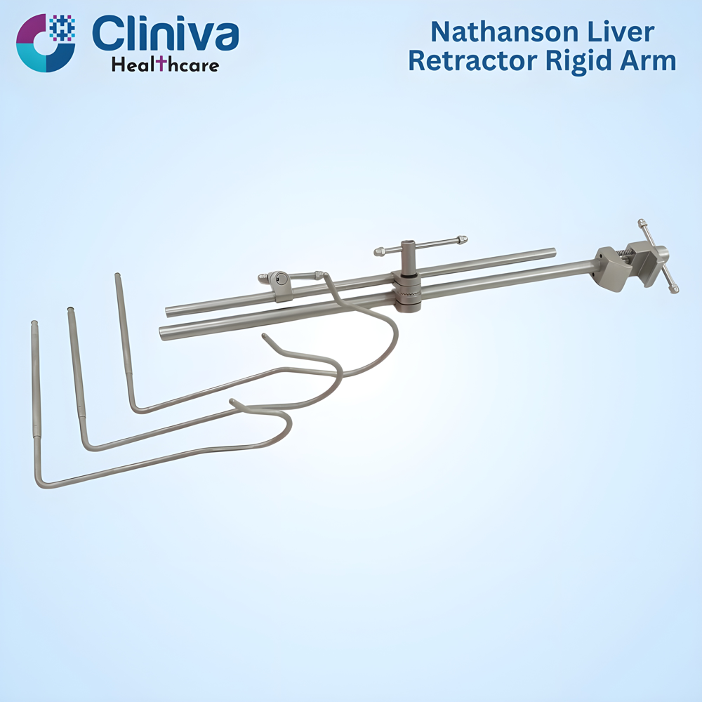 Stainless Steel Reusable Nathanson Liver Retractor Rigid Arm, For Laparoscopic Surgery