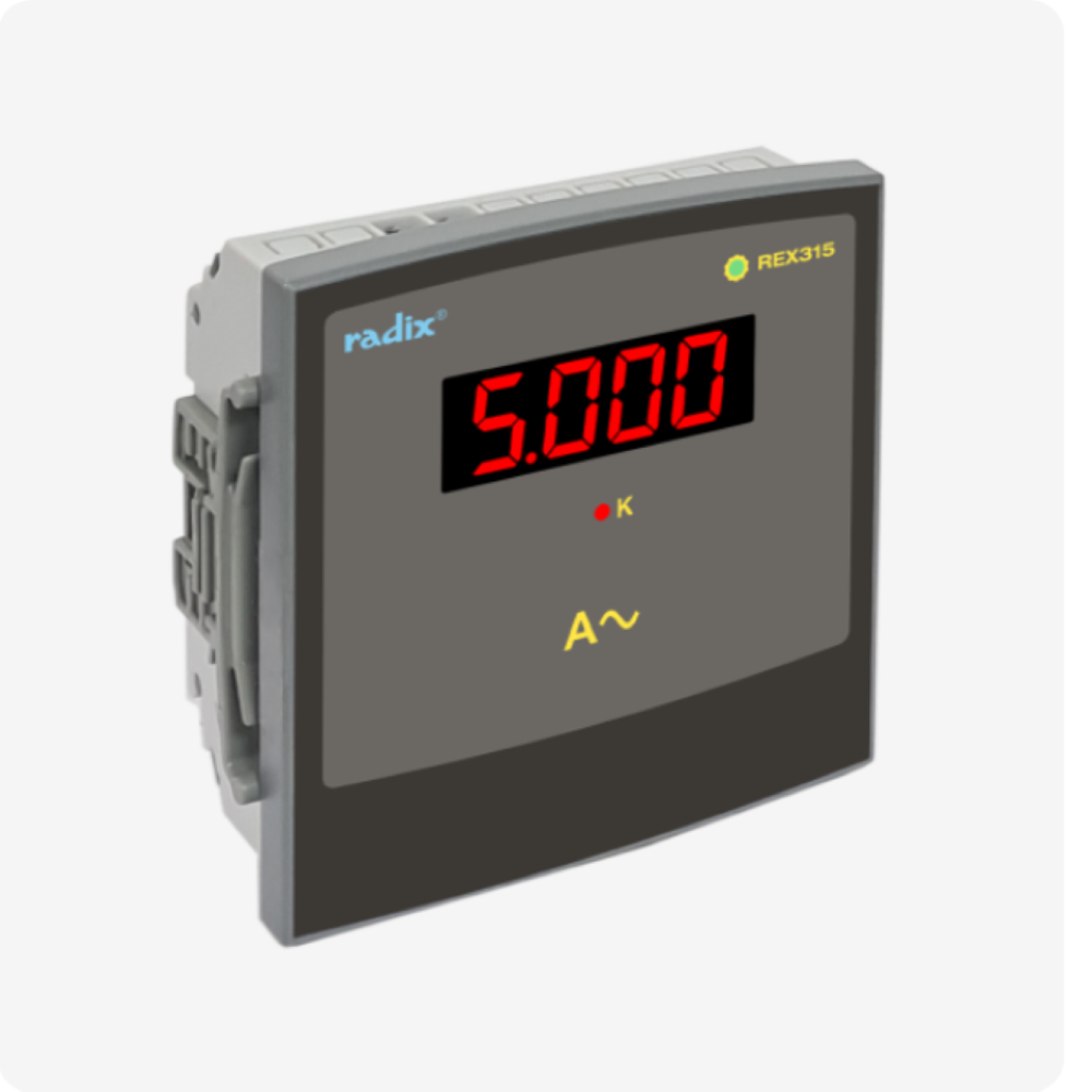 REX315 Single Phase Ammeter 96W X 96H X 45D