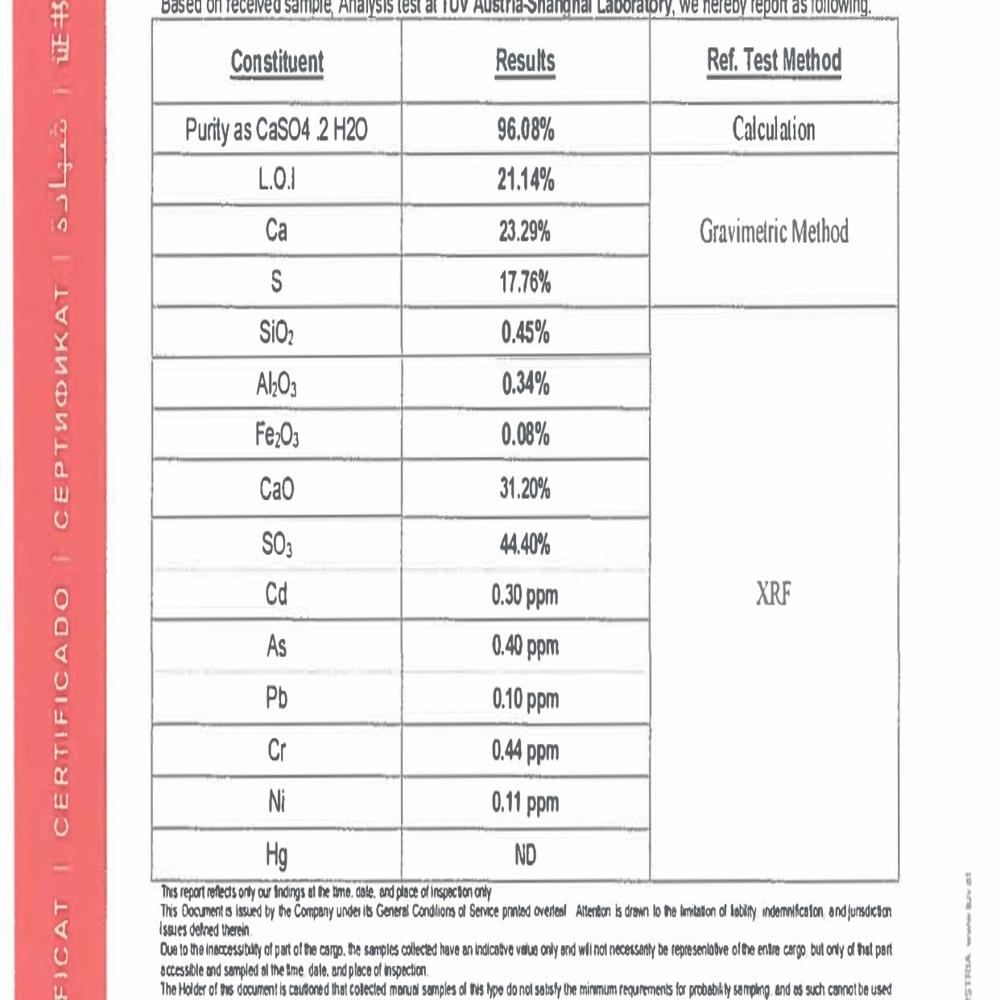 Agricultural Gypsum Fertilizer Powder