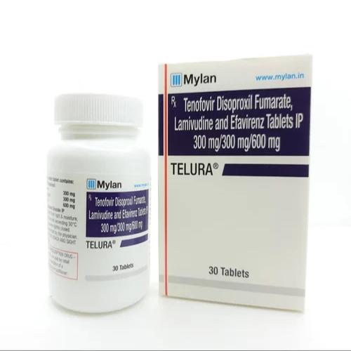 1200mg Telura Tenofovir Disoproxil Fumarate Lamivudine Efavirenz Tablets - Life Span: 24 Months From Manufacture