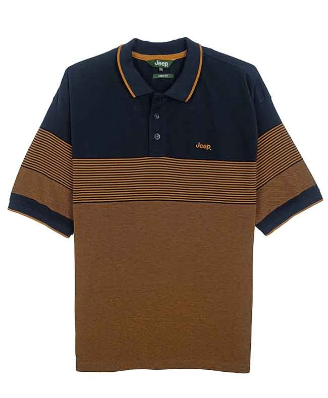 M11517 Jeep Mens Striped Polos