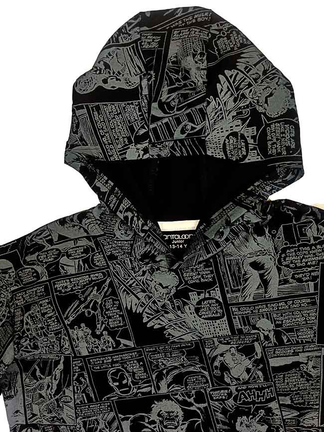 B16474 Older Boys Hooded French Terry T-Shirt