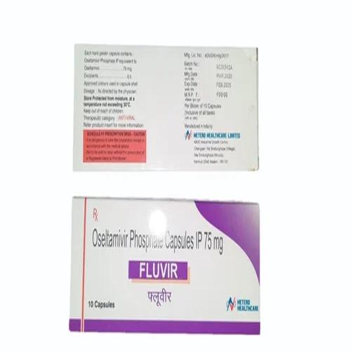 75mg Fluvir Oseltamivir Phosphate Capsules - Life Span: 2 Years From Date Of Manufacture