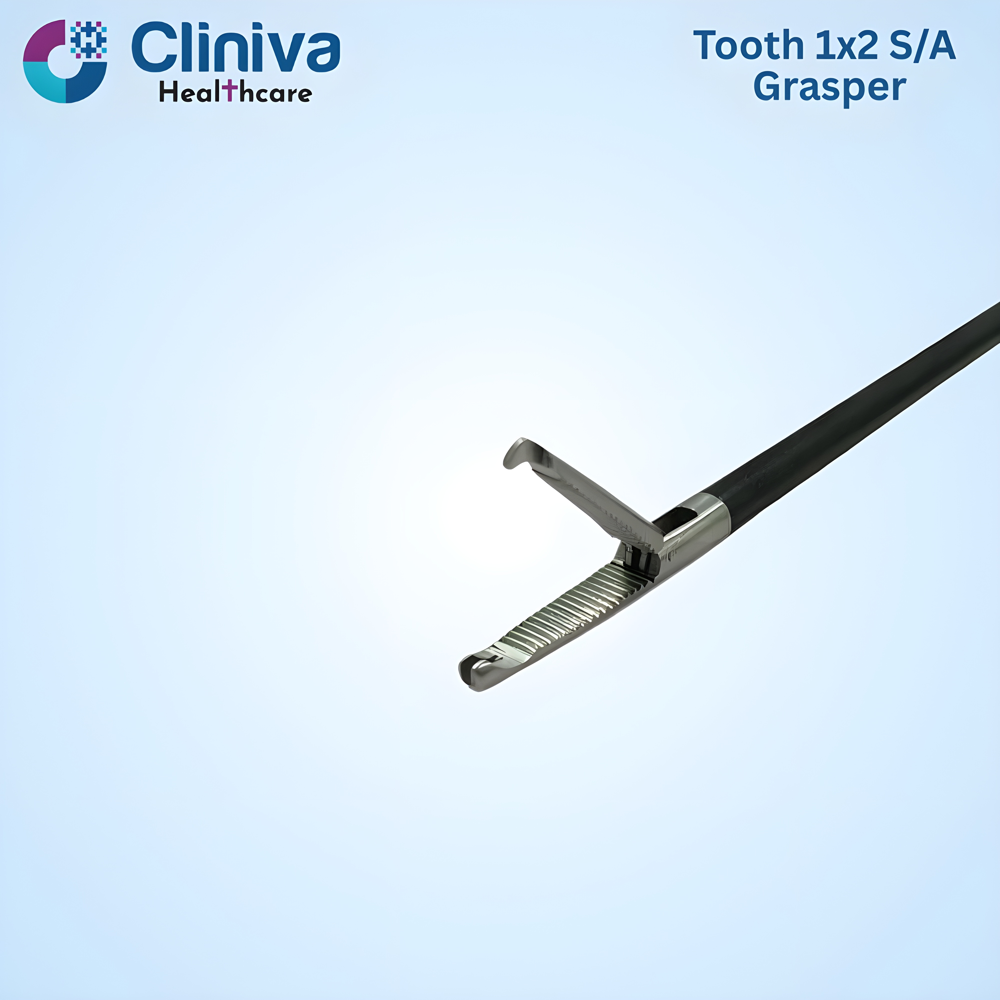 Laparoscopic Single Action 1 x 2 Tooth Grasper