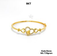 9KT New Design Gold Kada Stone