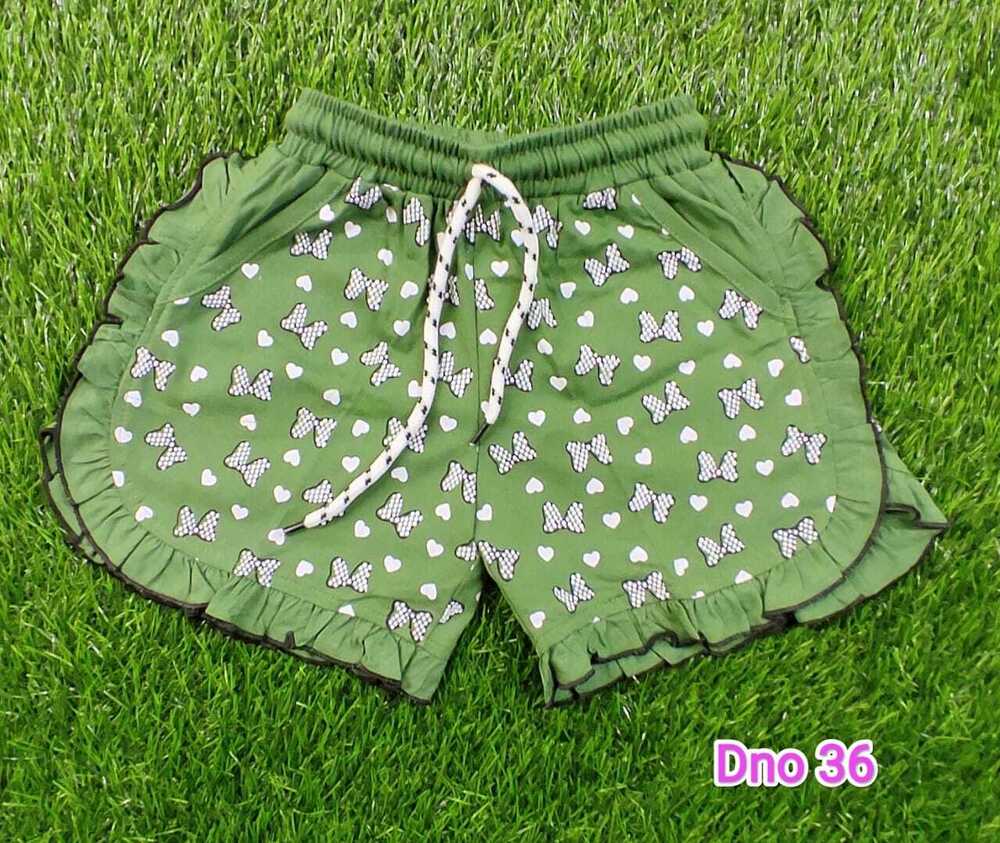DNo 36 Girls Green Hot Pant Kuchi
