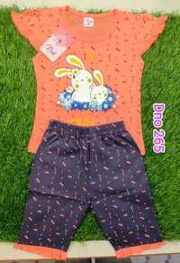 DNo 265 Orange Capri Suit