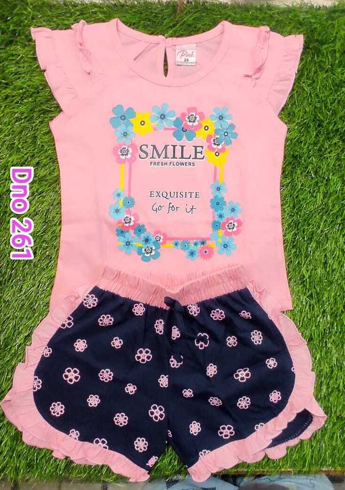 DNo 261 Pink Colour Hot Pant Suit