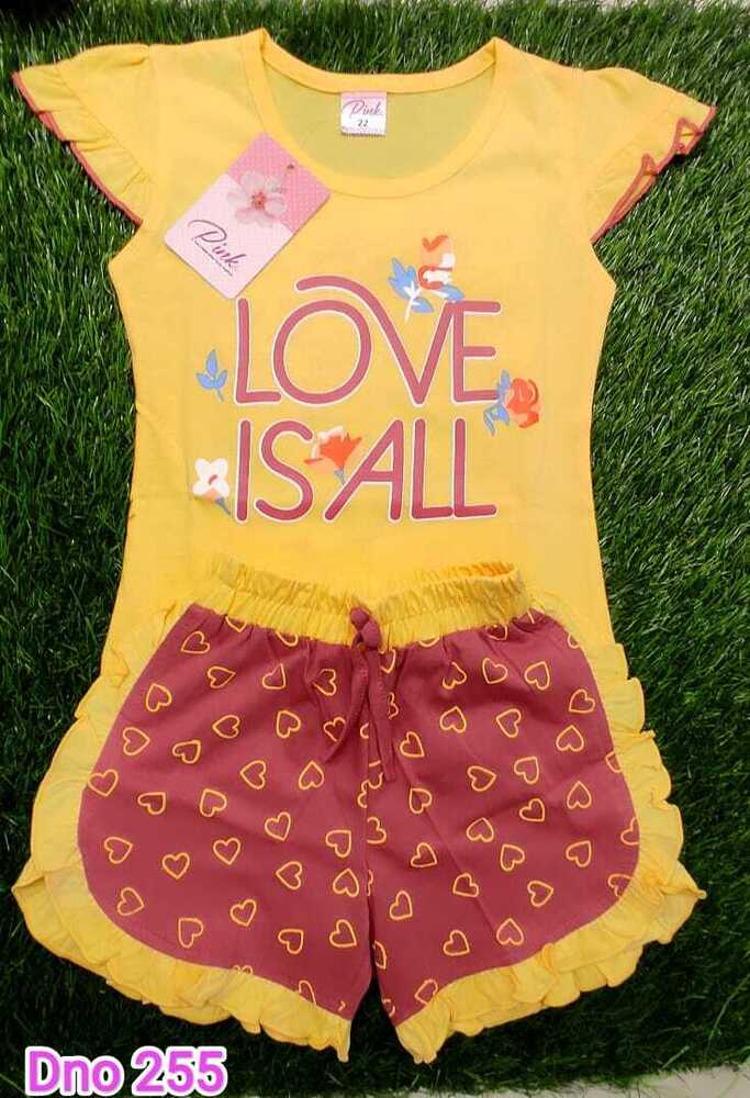 DNo 255 Yellow And Red Hot Pant Suit DNo 255 Yellow And Red Hot Pant Suit