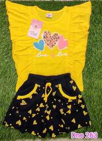 DNo 263 Yellow Color Hot Pant Suit