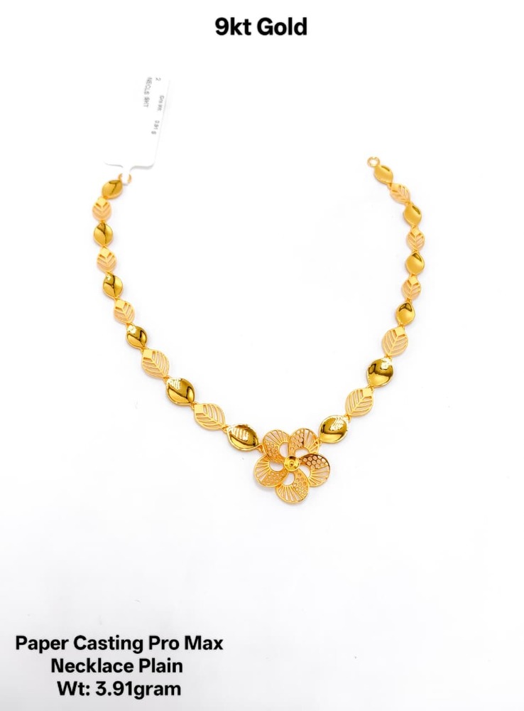 9KT New Design Gold Paper Casting Pro Max Necklace