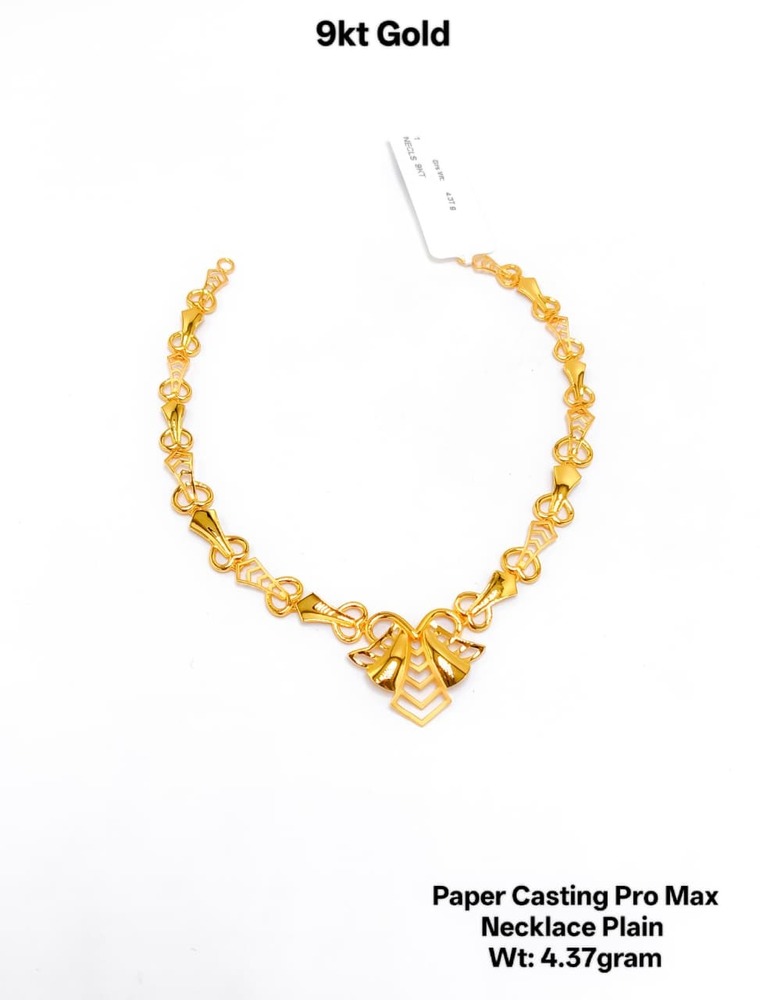 9KT New Design Gold Paper Casting Pro Max Necklace
