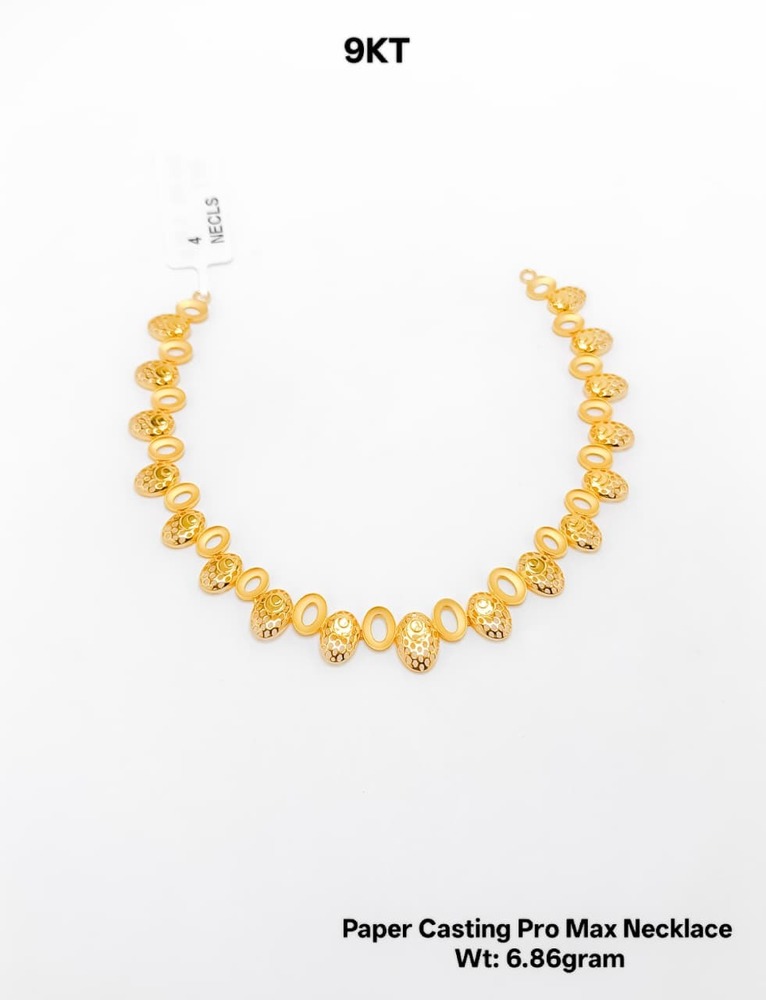 9KT New Design Gold Paper Casting Pro Max Necklace