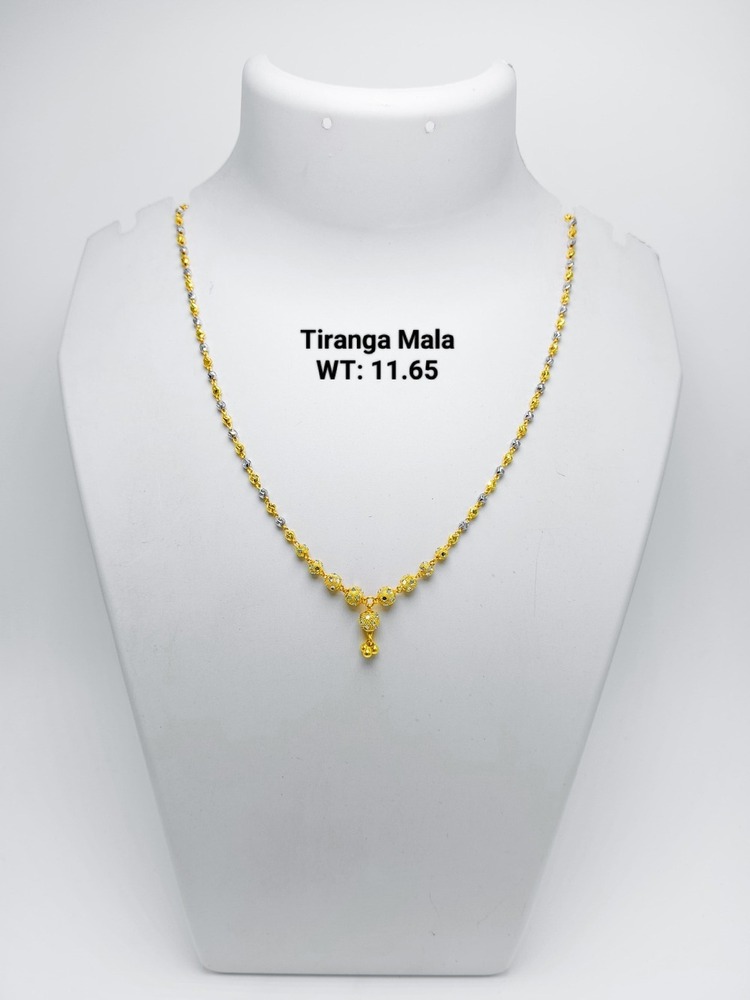 22KT New Design Gold Tiranga Mala