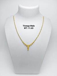 22KT New Design Gold Tiranga Mala
